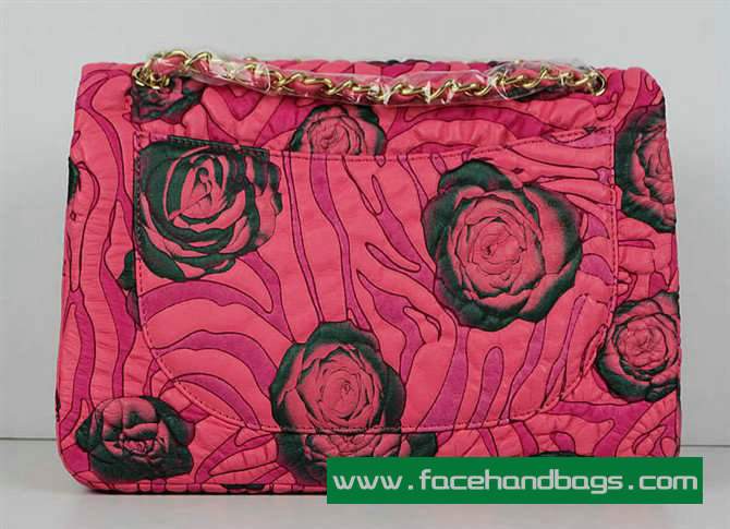 Chanel 2.55 Rose Handbag 50136 Gold Hardware-Pink Green